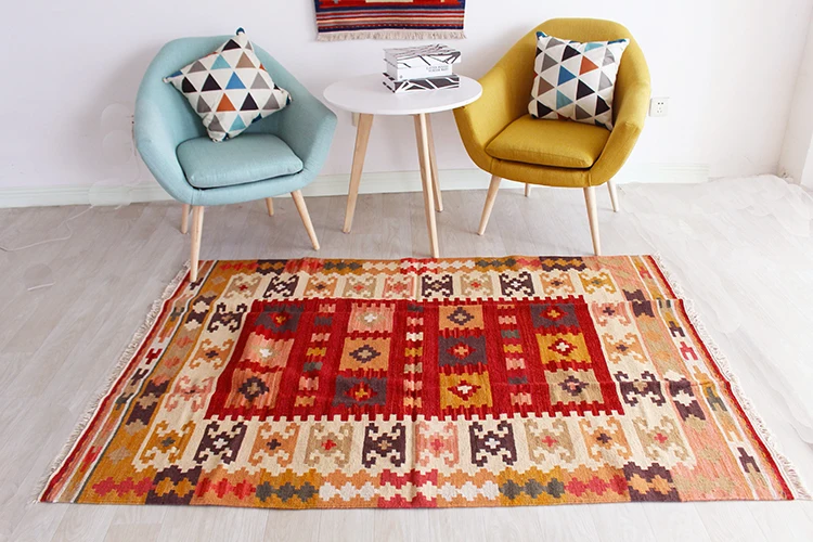 

Kilim Kilrim Wool Manual Weave Carpet Turkey Tea Table A Living Room Nation Wind Carpet