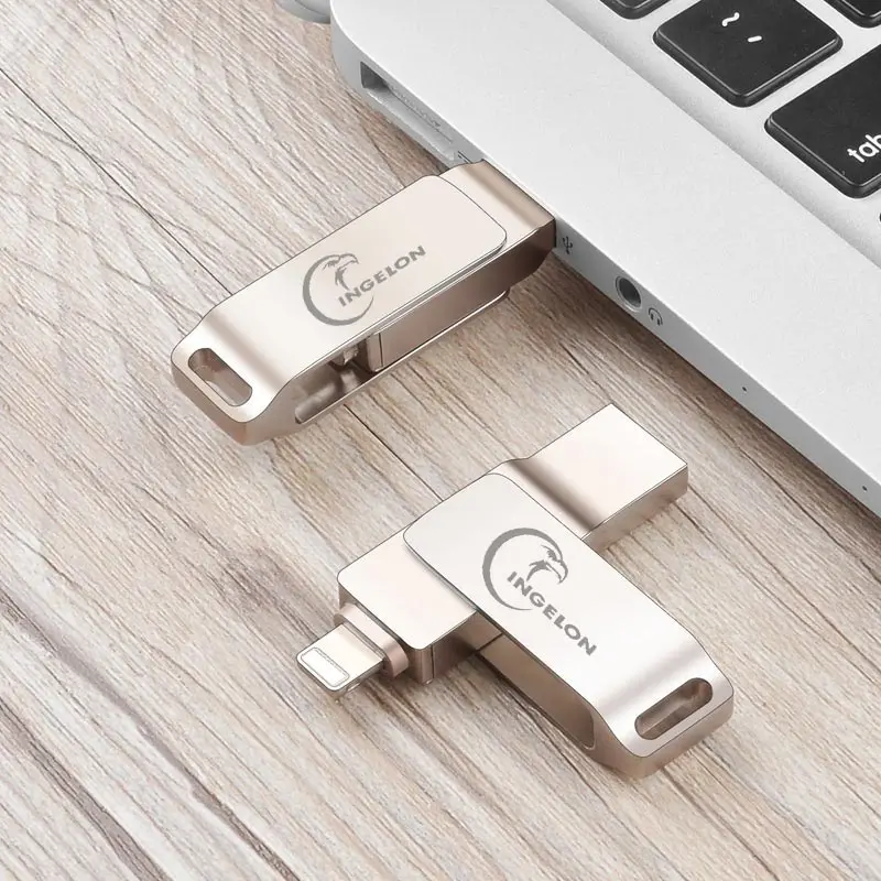 USB флэш накопитель для iPhone X/8/7 Plus/6 Plus/6s/11/SE/ipad флеш 32 Гб 64 128 ГБ mini с логотипом диск на