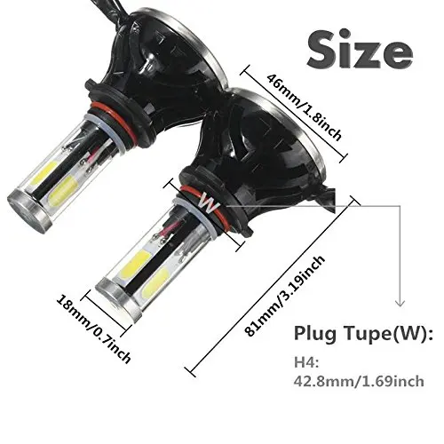 2x80 Вт H4/H7/H13/9006(HB4)/9005(HB3) COB светодиодный Etanche Phare Voiture 8000LM Ampoule Автомобильные фары Lampe