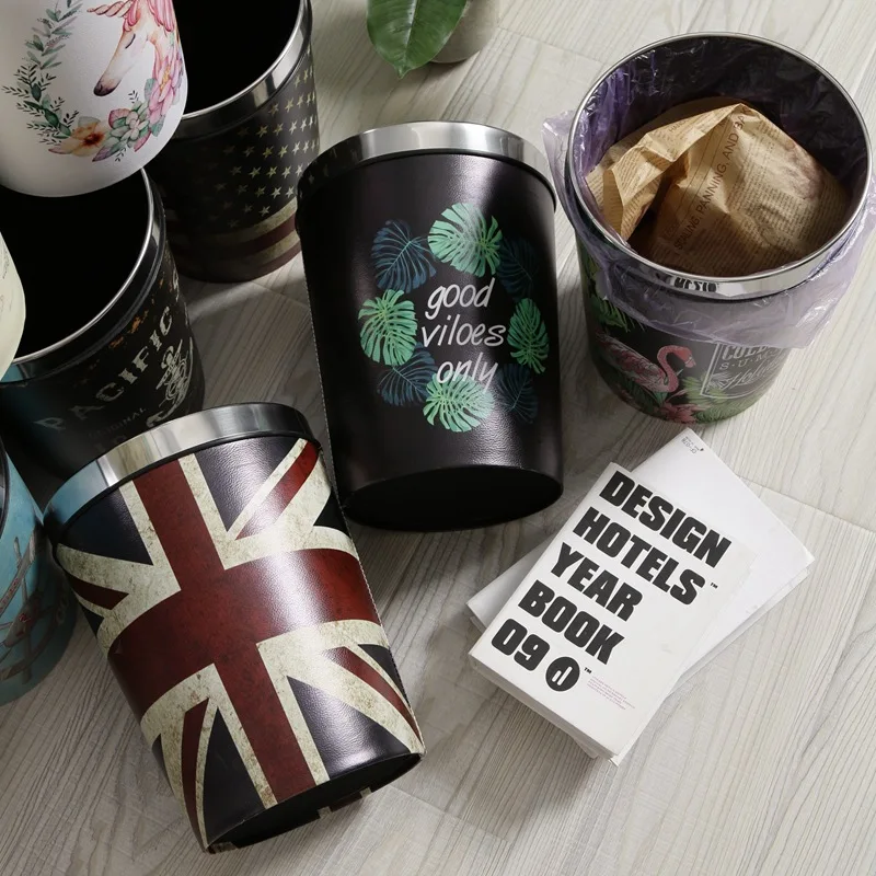 Пластиковые водонепроницаемые мусорные баки для ванной бумажная корзина