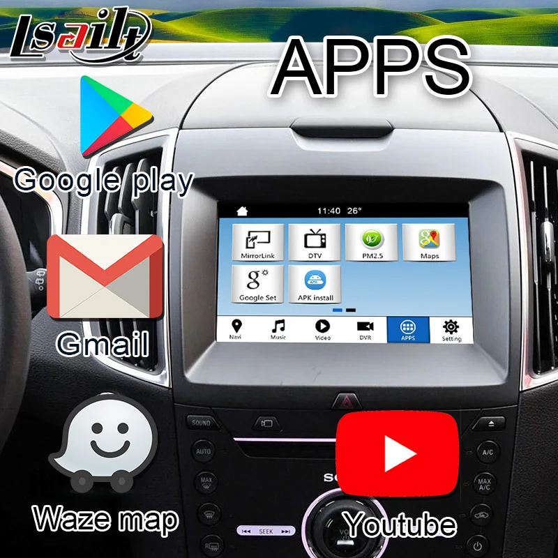 GPS навигатор Plug & Play на Android для Ford SYNC 3 Edge Fiesta и т. Д. С управлением рулевым колесом