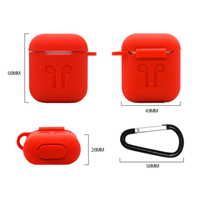 4 шт./компл. силиконовые Беспроводной Bluetooth футляр для наушников Air pods i10 i12 i20 i30