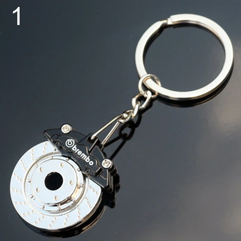 Модные Металл тормозной диск брелок вращающихся колеса кулон большой Для