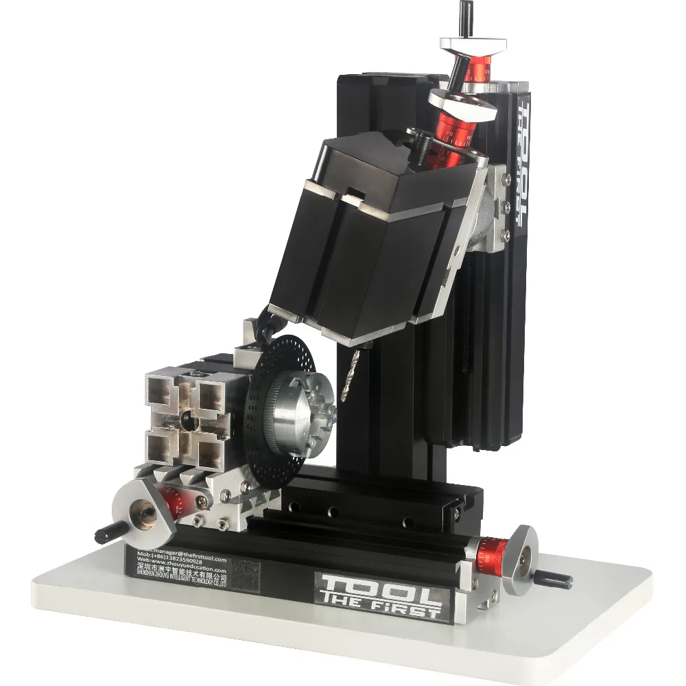 Мини металлический шестивальный сверлильный и фрезерный станок TZ10002MP с