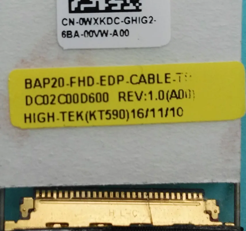 Новый оригинальный кабель ЖКД для DELL ALIENWARE 17 R4 LCD LVDS BAP20 FHD EDP Type TOBII T 0WXKDC DC02C00D600 |