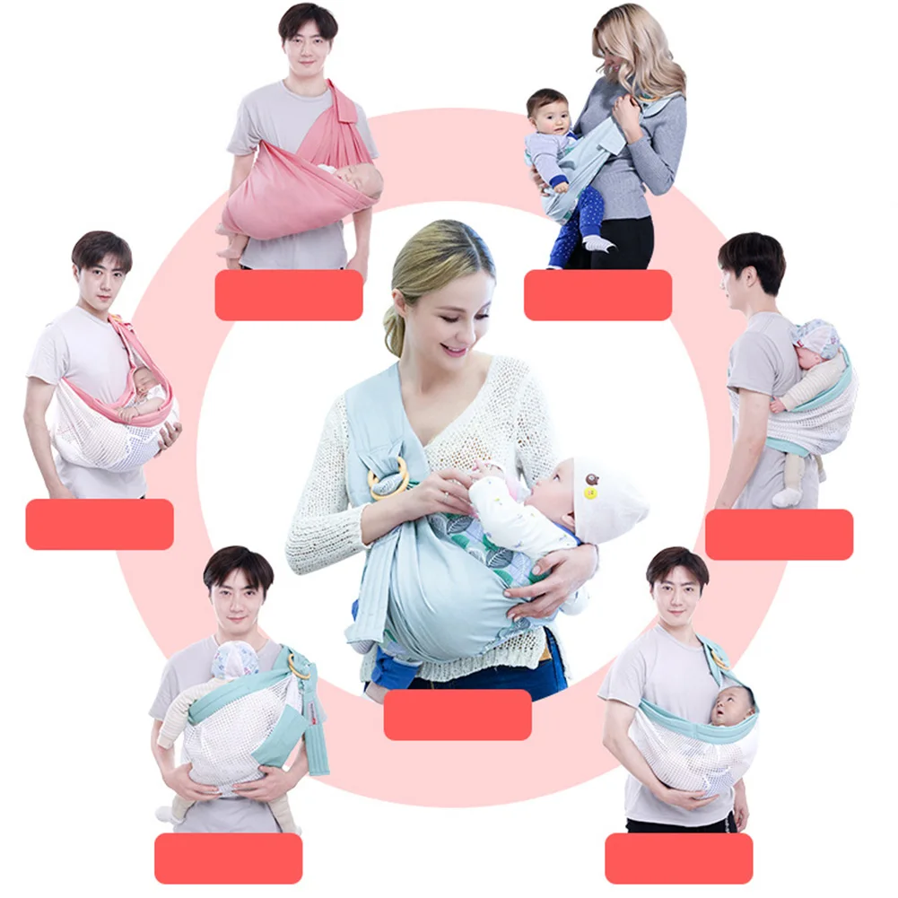 

Front Breathable Infant Wrap Carrier Pouch Newborn Baby Feeding Sling Holder Facing Ergonomic Baby Wraped Sling for Baby Travel