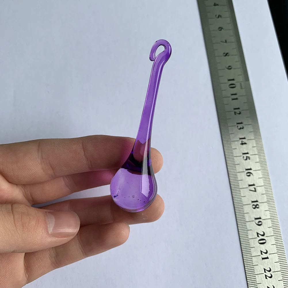 5 шт. 80 мм фиолетовые стеклянные детали для подсветки|Люстра хрустальная| |