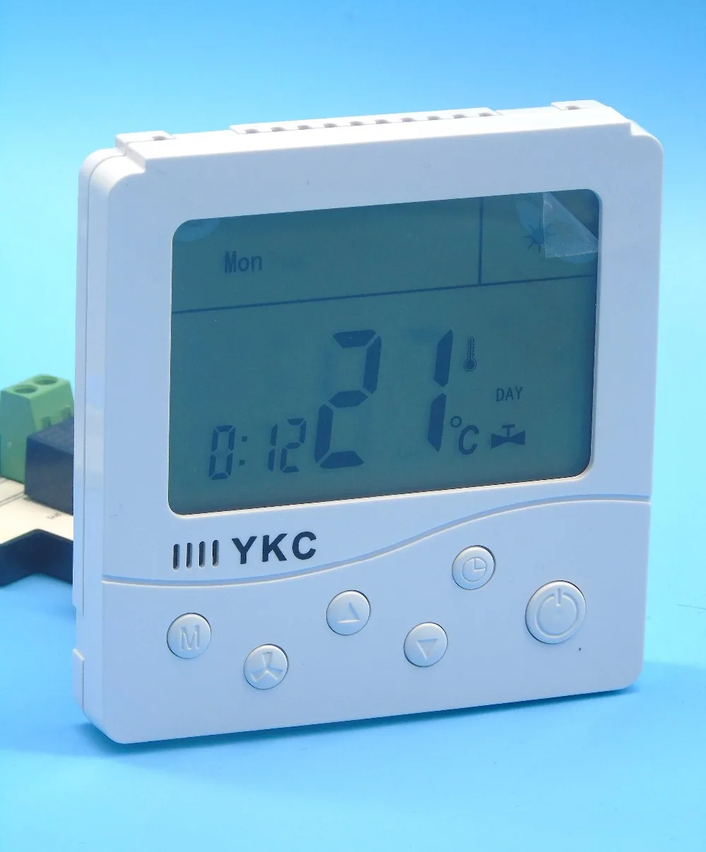 Программируемый термостат с ЖК дисплеем для батареи AAA на русском и английском