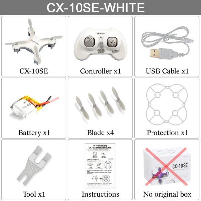 White no box Cheerson CX-10SE мини карманные Дроны с дистанционным управлением Дрон радиуправляемый вертолет нано микро RTF Квадрокоптер детские игрушки Вертолет VS H36 S9 Дрон - Цвет: White no box