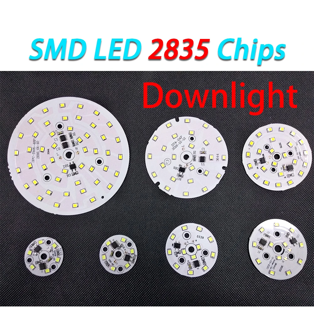 DIY светодиодный светильник SMD 12 Вт, 9 Вт, 7 Вт, 5 Вт, 3 Вт, COB чип, AC220V-240V вход, умный IC драйвер, светильник с бусинами