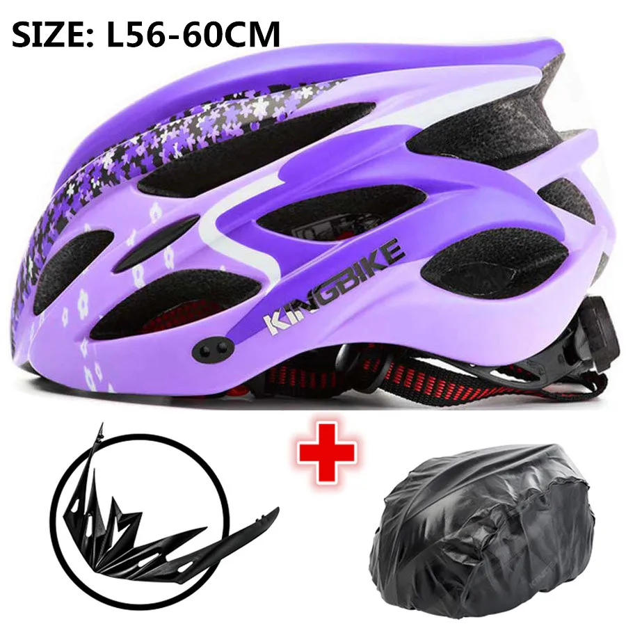 656purple KINGBIKE велосипедные сверхлегкие шлемы MTB дорожный велосипедный шлем розовый для женщин велосипедные шлемы Caschi Ciclismo Capaceta Da Bicicleta - Цвет: 656purple