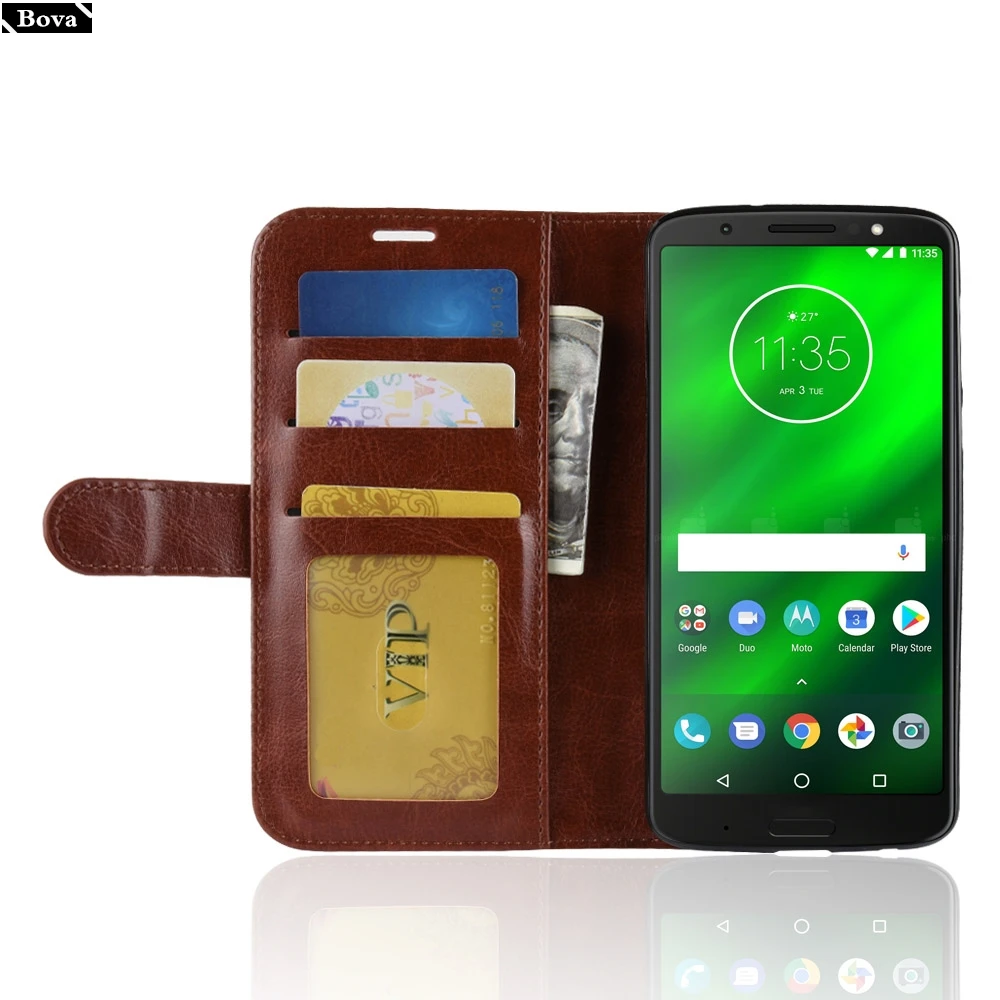 Премиум из искусственной кожи чехол держатель для карт чехол для Motorola Moto G6/G6 Play/G6 Plus защитный чехол coque fundas