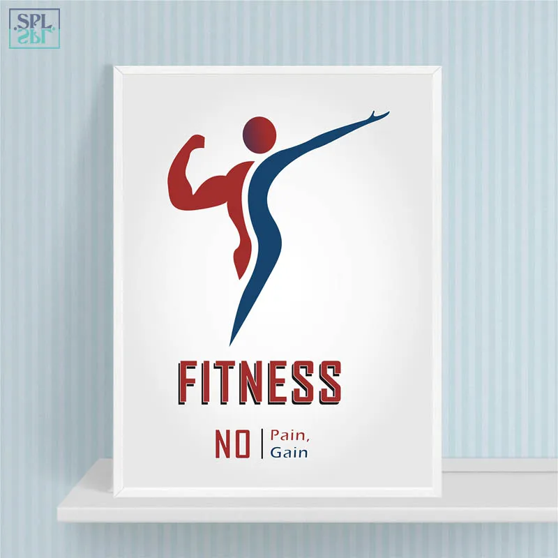 SPLSPL Фитнес без боли усиления Холст плакат искусство печать настенные картинки