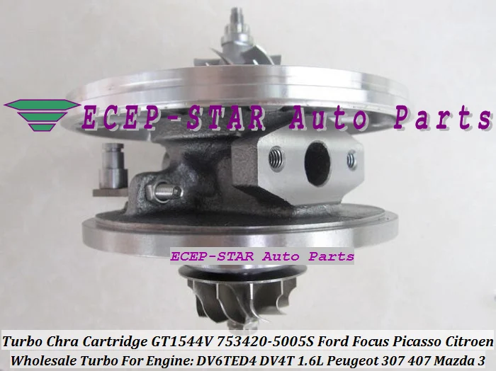 Бесплатная доставка турбокартридж CHRA GT1544V 753420 5005S для FORD C Max Focus C3 C4 C5 307 407 VOLVO S40 DV4T
