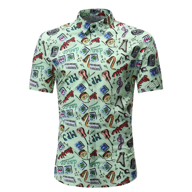Мужская гавайская рубашка мужская повседневная camisa masculina пляжные рубашки с