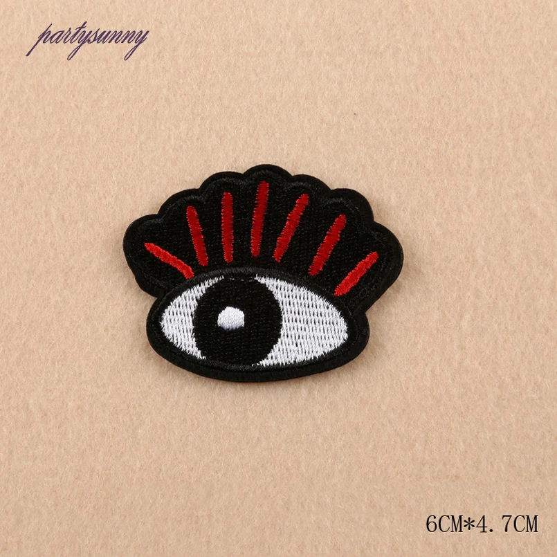 PF Сексуальные Губы Вышитые Патчи Рука Глаз Железа На Патч для Одежды Рюкзак