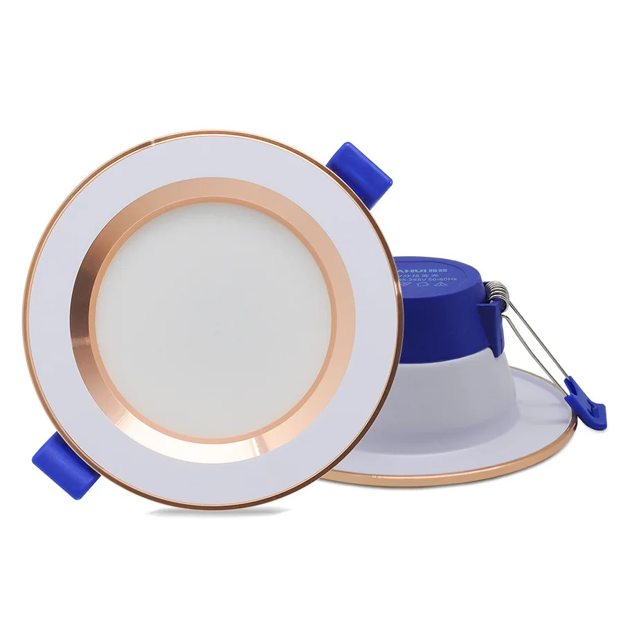 

Умный светодиодный потолочный светильник, 2 шт./лот, 27000-6500K, 3 цвета, сменный 3-дюймовый потолочный светильник 6 Вт, В переменного тока