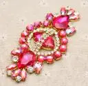 rose Красочные Стразы, аппликация с пряжкой conncetor, золотое, Серебряное основание, пришитые Стразы, пояс для бикини, свадебное украшение - Цвет: rose