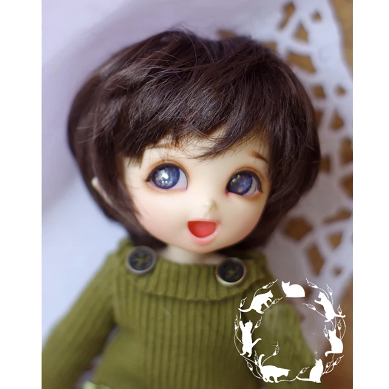 Парик для куклы Bybrana BJD 1/12 1/8 1/6 1/4 1/3 гигантский малыш дядя мохеровый коричневые