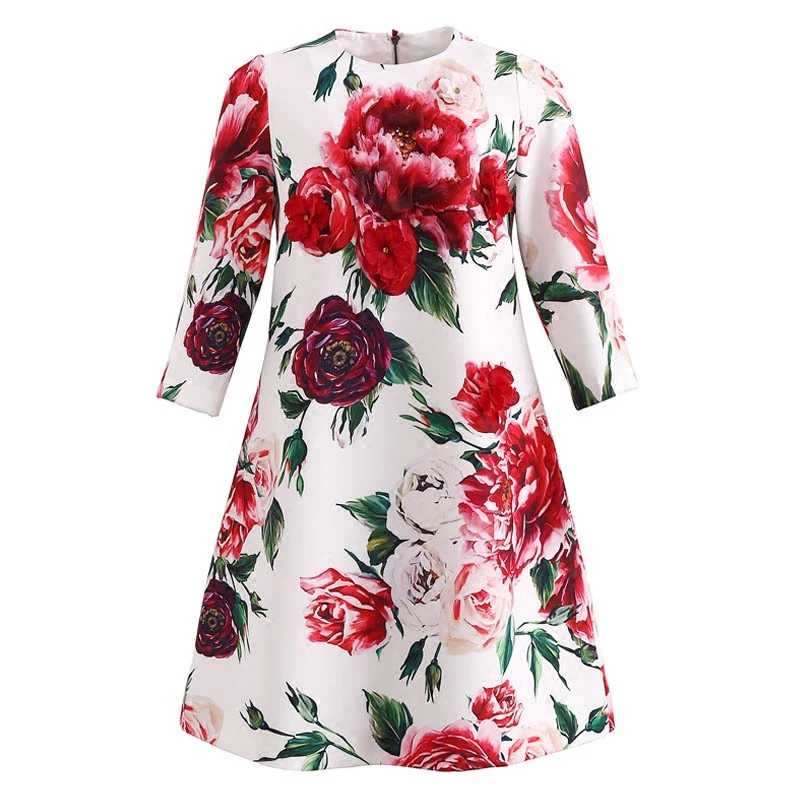 

Женское платье с трехмерным цветочным принтом, винтажное облегающее платье ручной работы, весна-лето 2018