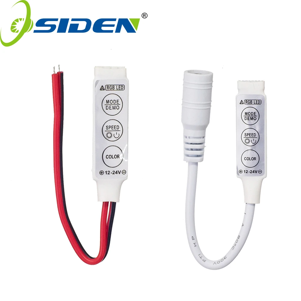 OSIDEN Светодиодная лента RGB контроллер DC12V мини 3 ключа LED для TapeLight 5050 3528|Контролеры