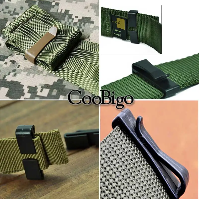 10 шт. скольжения Хранитель пояса петли слайдер пряжка зажим Пластик черный