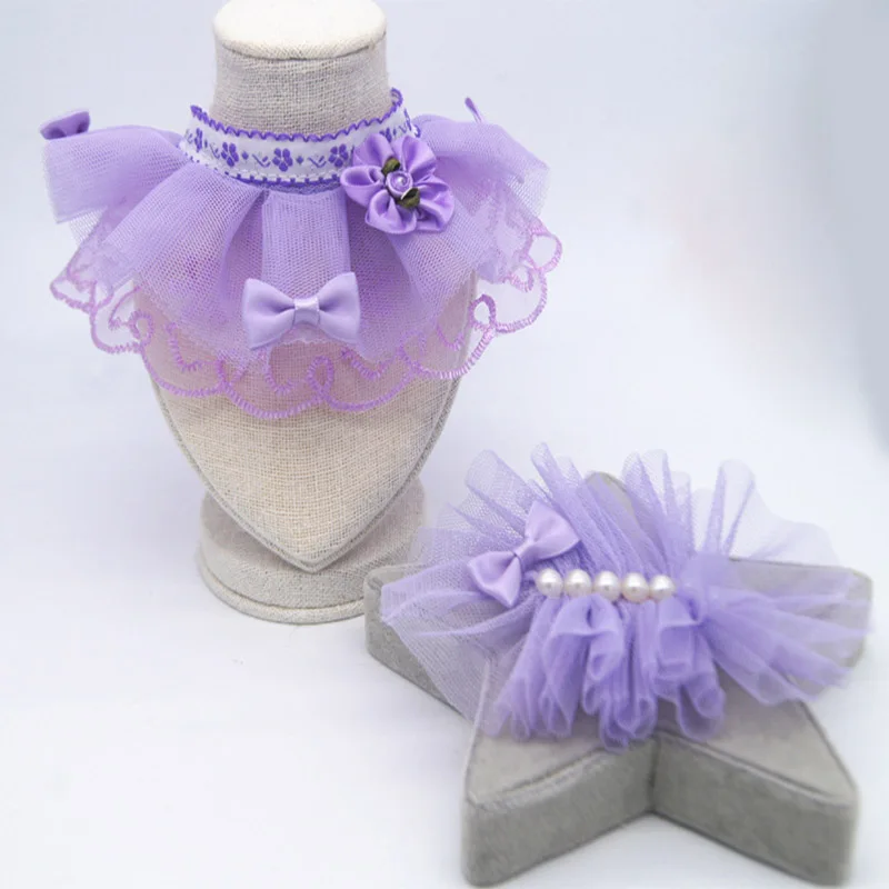 Маленький Средний ошейник для собак Бандана шейный платок кошка принцесса