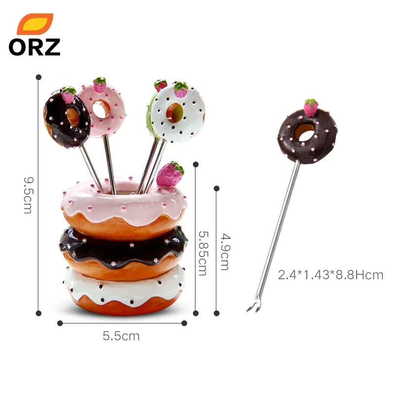 ORZ посуда бенто вилки шоколадный Фонду вилка форма для пончиков фрукты буфет