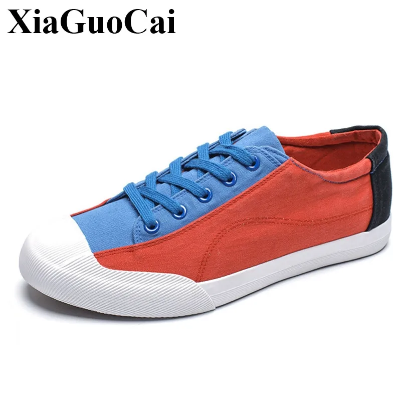 New Summer Canvas Shoes Men Breathable Low Lace Up Casual Retro Mixed Color High Quality Stylish Antiskid Male Sneakers | Обувь
