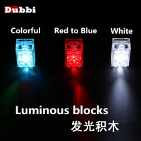 dubbi 5pcslot 23 22 dots luminous blocks led light diy strobe light toys compatible with known brand for children