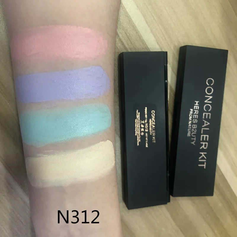 Профессиональная Палетка для корректора HERES B2UTY с полным покрытием 4 цвета