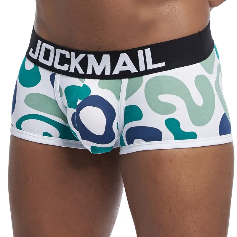 18 JOCKMAIL новые мужские Трусы Дышащие Боксеры хлопковое мужское белье U выпуклый мешочек сексуальные трусы с принтом Домашняя одежда шорты, мужские боксеры - Цвет: 18