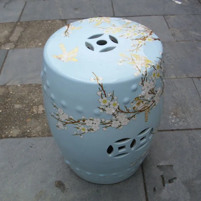 Jingdezhen indoor ceramic Antique home drum porcelain garden stool Glazed hand painted round chinese antique stools |