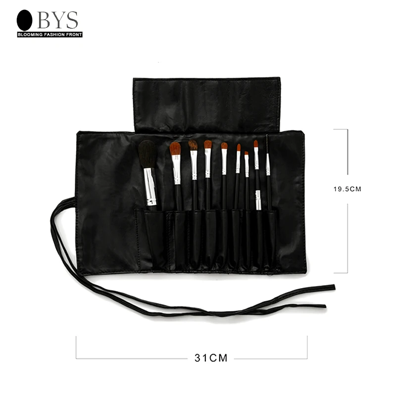 BYS Lady Makeup Brushes Set Quality 9pcs Professional Cosmetic Lipstick Foundation Eyeshadow Blush Wood Handle Beauty Tool | Красота и