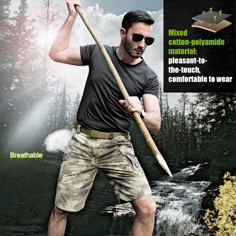 Купить FREE SOLDIER Outdoor Sports Tactical Military Men 's Hiking Short Pant For Climbing Fishing Summer Cargo Shorts
