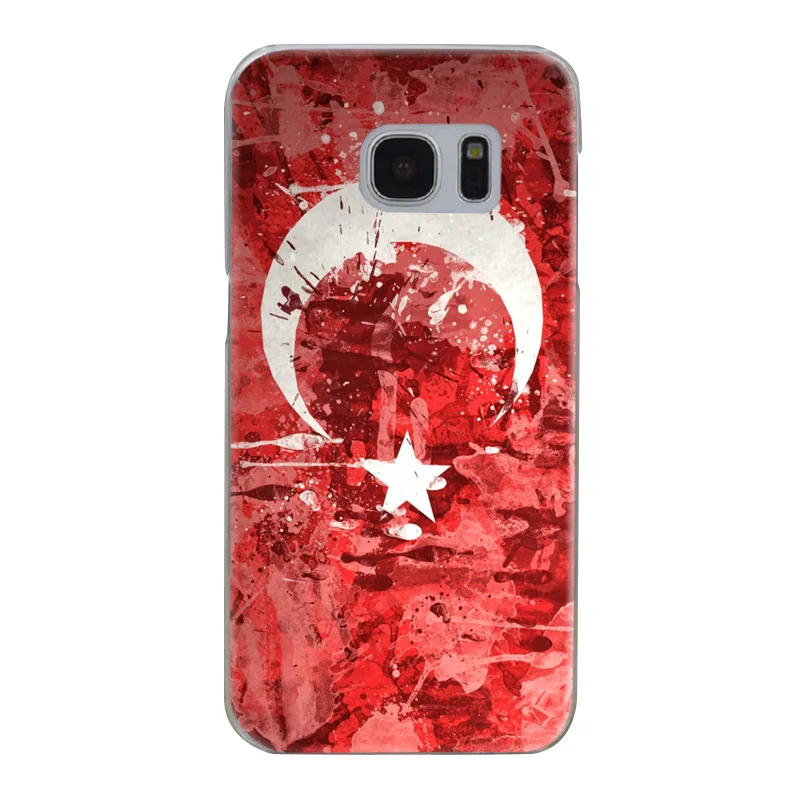 H333 Turkey Flag Transparent Hard PC Case Cover For Samsung Galaxy S Note 3 4 5 6 7 8 9 Edge Plus |