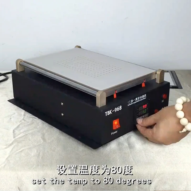 TBK-968 2 в 1 многофункциональная lcd ремонтная машина набор Встроенный вакуумный насос сенсорный экран ЖК-сепаратор для samsung iPad