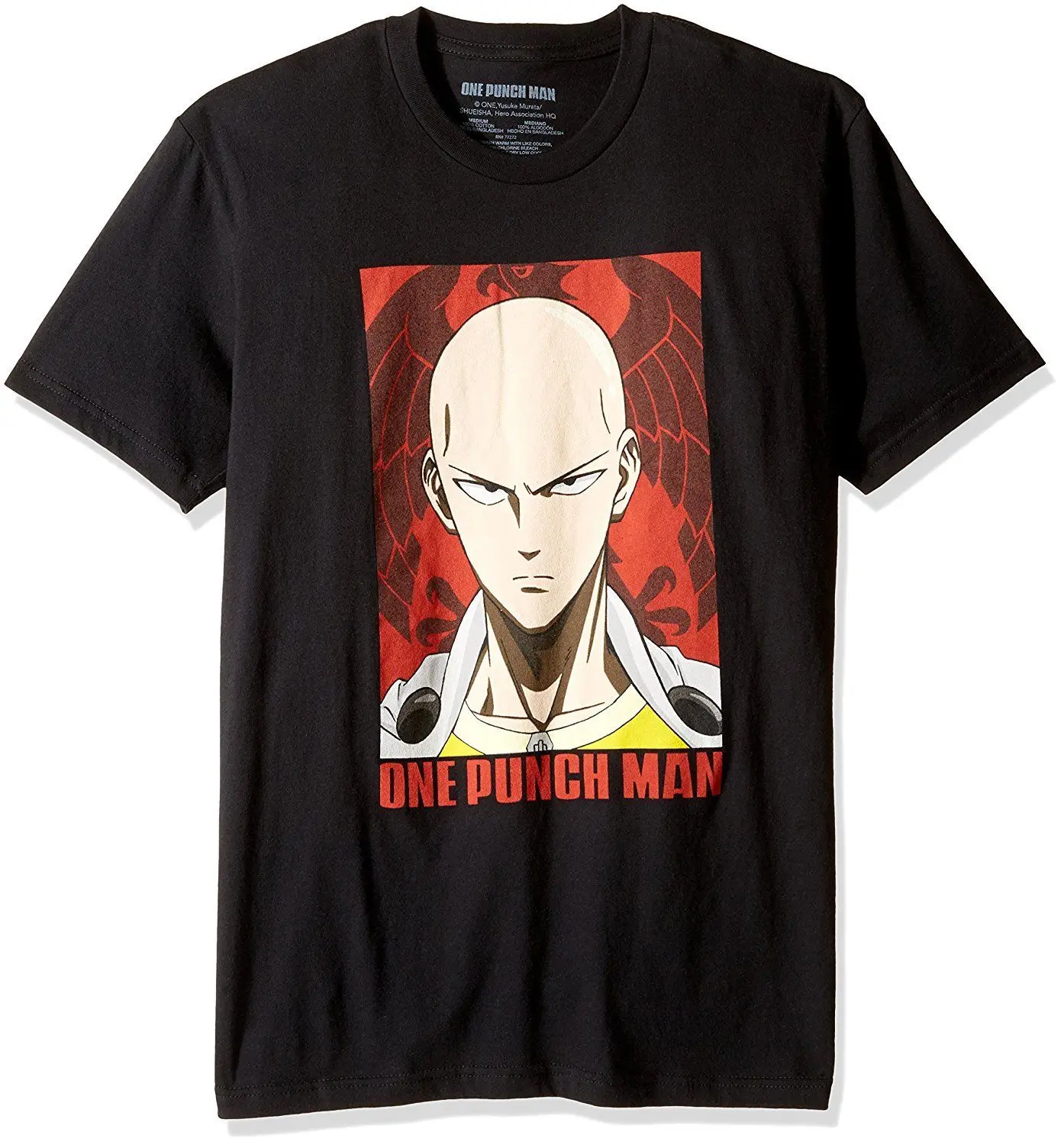 

High Quality Casual Printing Tee Authentic ONE PUNCH MAN Saitama Portrait Anime T-Shirt S-2XL NEW Summer T-shirt