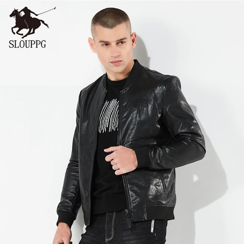 SLOUPPG Новый высокое качество мотоцикл велосипед кожаная куртка Мужская джинсовая
