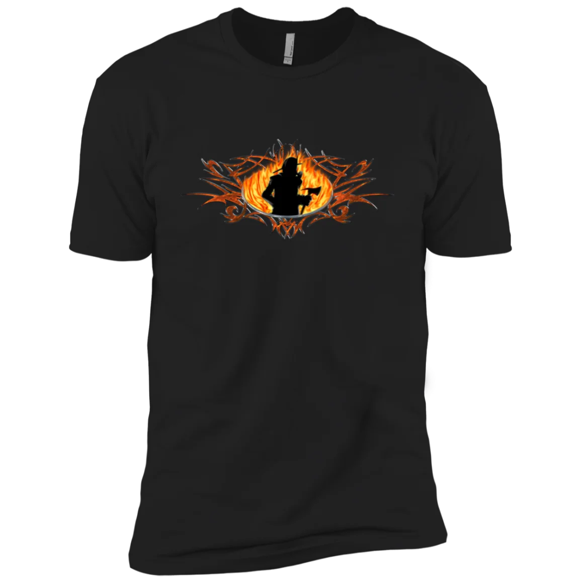 Next Level футболка с короткими рукавами Премиум Футболка пожарный Овальный|Мужские