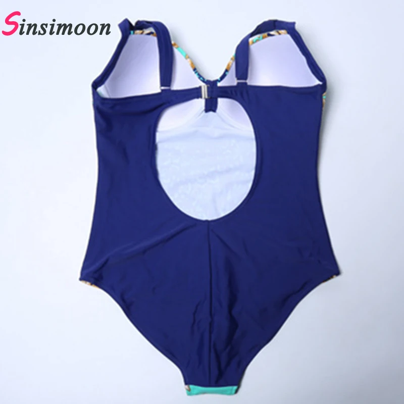 Женский купальник с леопардовым принтом Цельный большого размера плюс чашкой