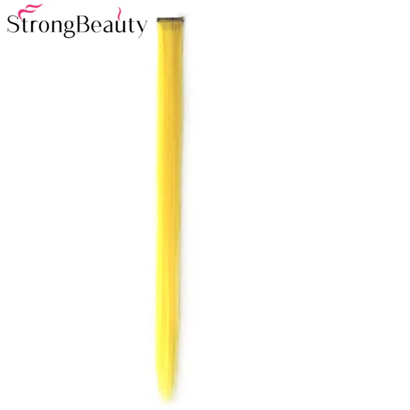 StrongBeauty женские цветные удлиненные волосы 50 см Синтетические прямые накладные на