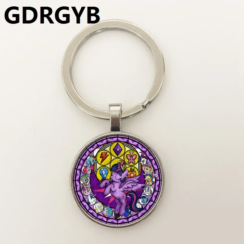 Кукла брелок GDRGYB в стиле аниме My Cute Little Foal с радужной лошадью пряжкой стеклянный
