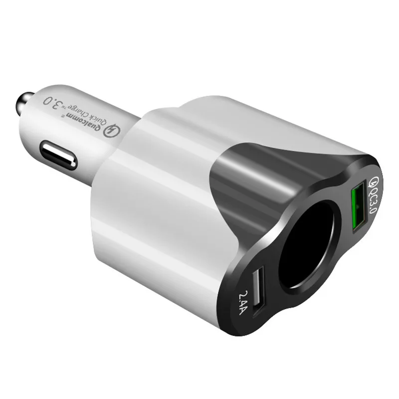 12V 24V автомобиль Зарядное устройство USB прикуриватель зарядное QC 3 0 с 2 портами