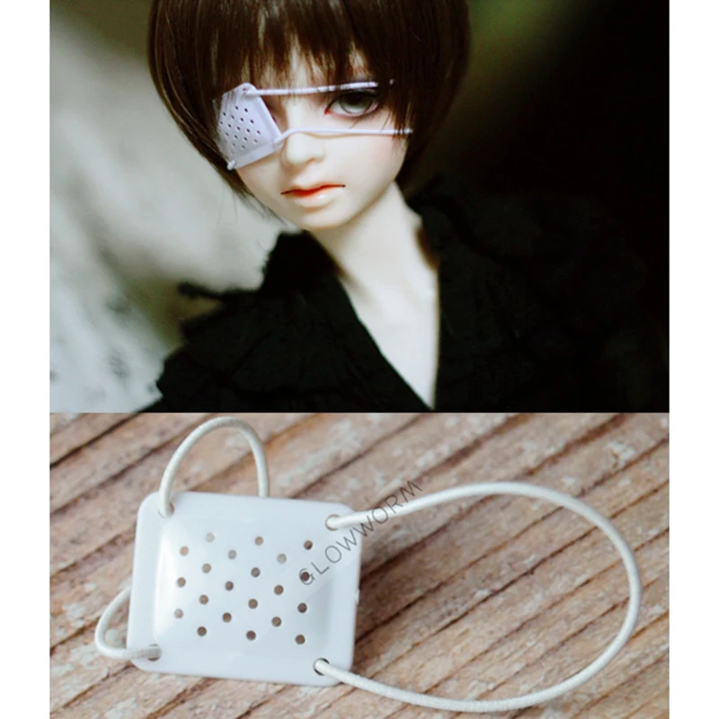 

BJD White Eyepatch Eye Mask For 1/3 24" 70CM Tall SD17 SD MSD DK DZ AOD DD VOLKS Doll Use HEDUOEP