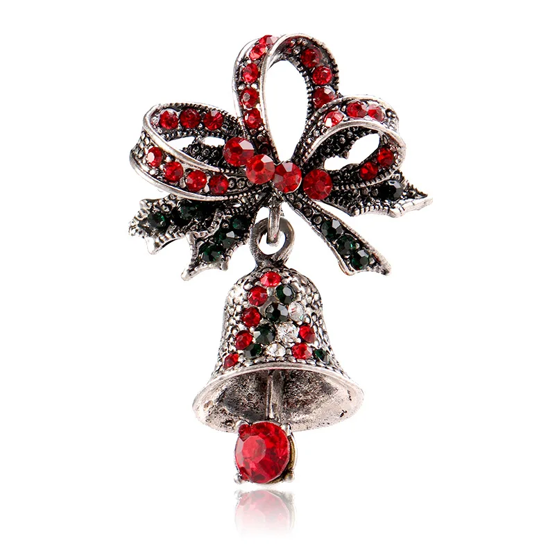

European and American popular clothing creative holiday brooch bell brooch