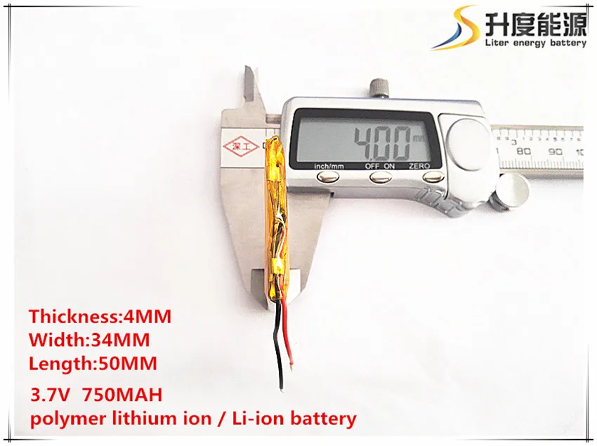 Batería de polímero de iones de litio de 3,7 V,750mAH, 403450, para juguetes, Banco de energía, GPS,mp3,mp4, teléfono móvil, altavoz, 10 Uds. [SD]