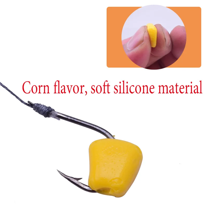 Фото 50 or 100pcs Colored Pop Up Corn Soft Bait Carp Fishing Boilies Flavoured Grass Baits Floating Water Pellet Creamy Silicone Lure №4