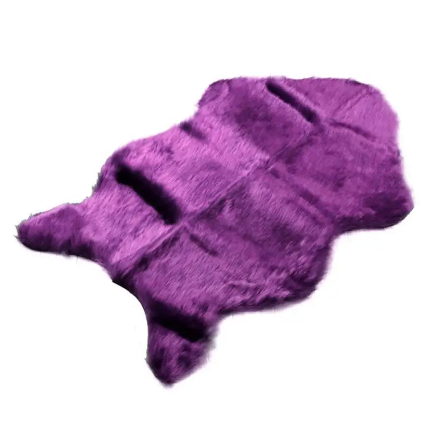 Purple 60X90 см мягкий коврик из овчины крышка стула искусственная шерсть Теплый Ковер с длинным ворсом Подушка сиденья для спальни ковер из искусственного меха - Цвет: Purple