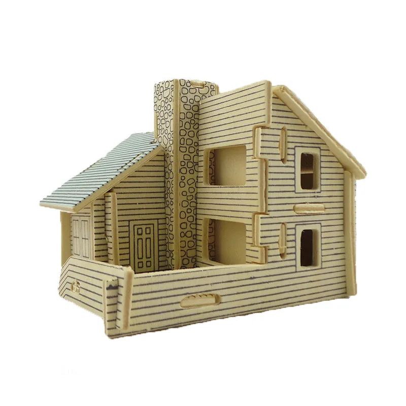BOHS строительные игрушки 3D деревянные DIY масштабные модели маленькая вилла|3d wood|toy